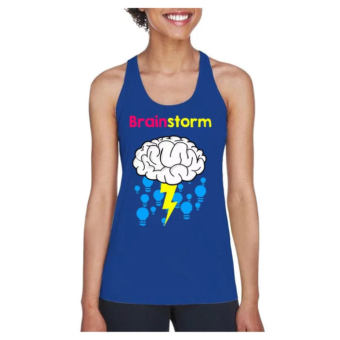 Brainstorm Good Idea Lightbulb Thunder Women's Racerback Tank