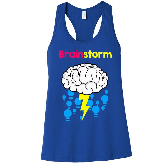 Brainstorm Good Idea Lightbulb Thunder Women's Racerback Tank