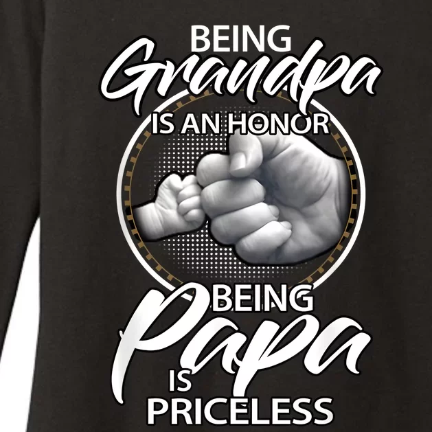 Being Grandpa Is An Honor Being Papa Is Priceless Womens CVC Long Sleeve Shirt