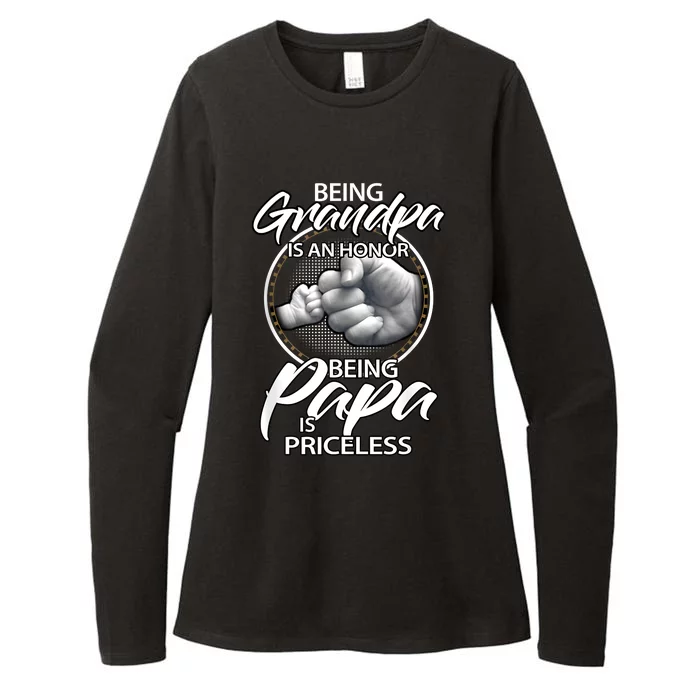 Being Grandpa Is An Honor Being Papa Is Priceless Womens CVC Long Sleeve Shirt