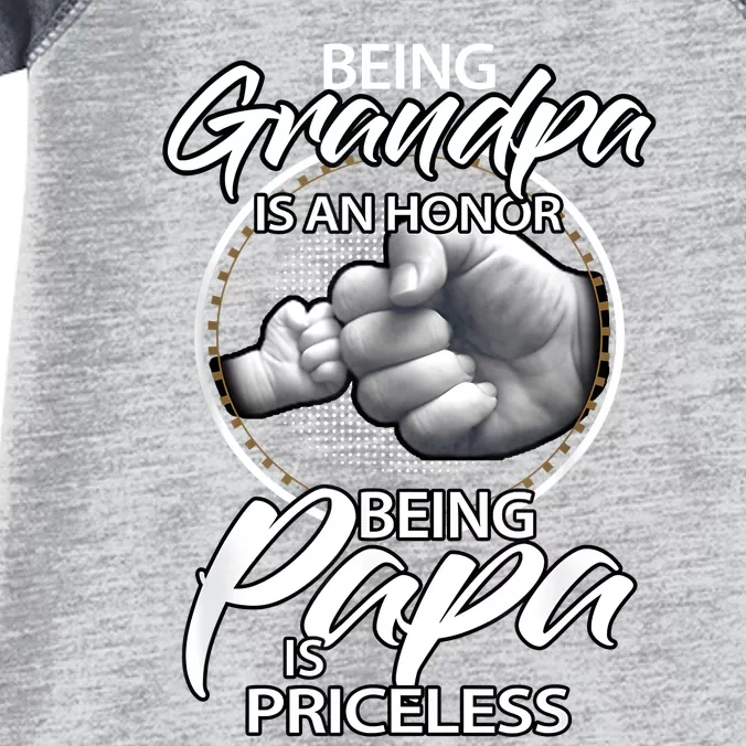 Being Grandpa Is An Honor Being Papa Is Priceless Infant Baby Jersey Bodysuit