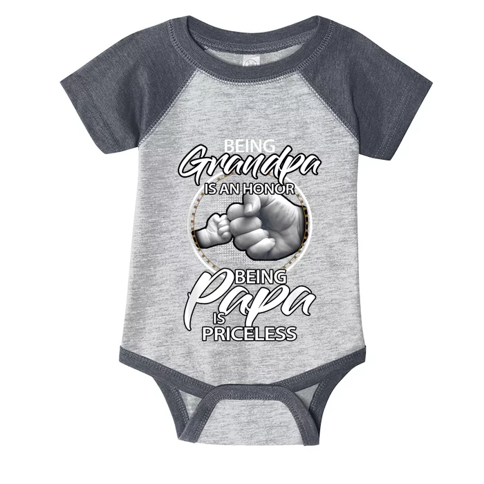 Being Grandpa Is An Honor Being Papa Is Priceless Infant Baby Jersey Bodysuit