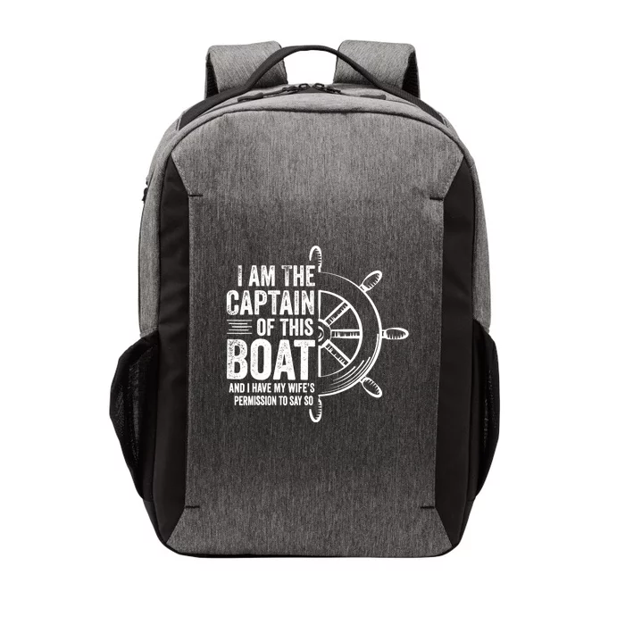 Boating Gifts I Am The Captain Of This Boat Sailing Skipper Vector Backpack