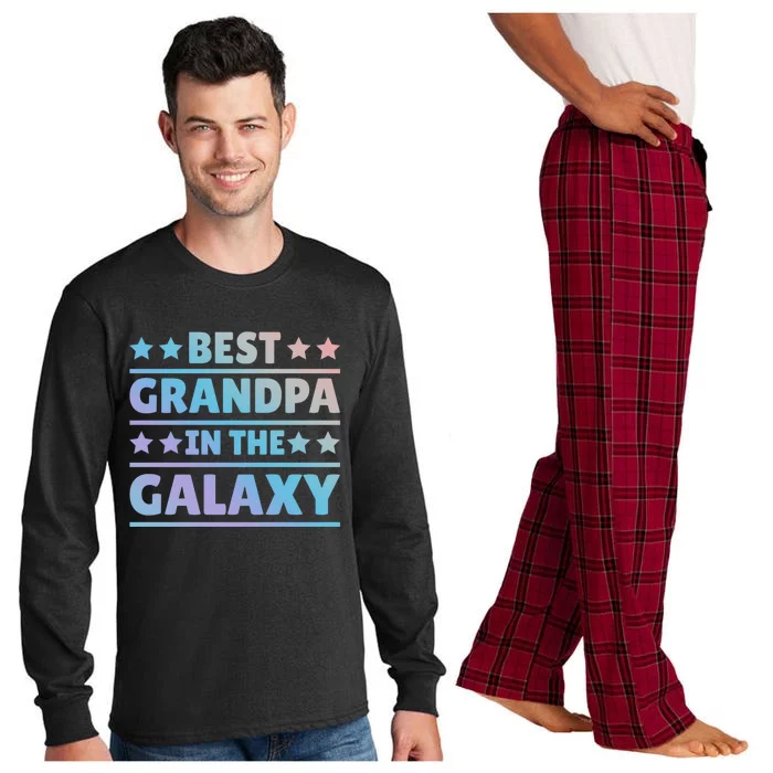 Best Grandpa In The Galaxy Cool Gift Long Sleeve Pajama Set