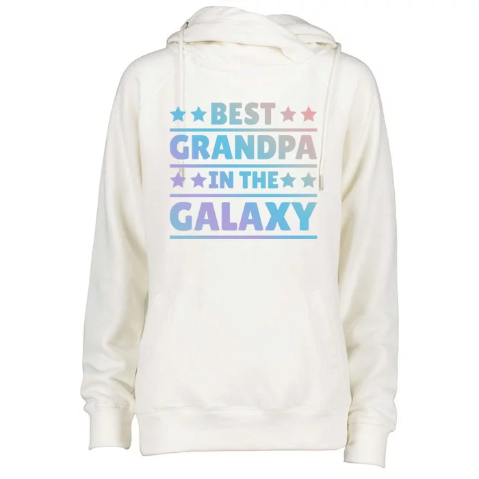 Best Grandpa In The Galaxy Cool Gift Womens Funnel Neck Pullover Hood