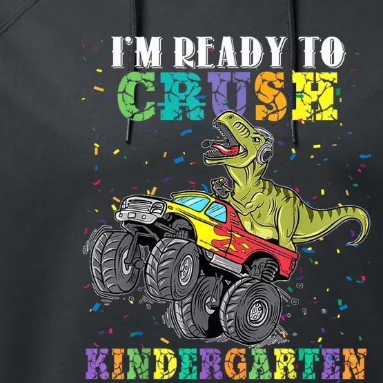 Brand: Generic Im Ready To Crush Kindergarten Monster Truck Dinosaur Boy Performance Fleece Hoodie