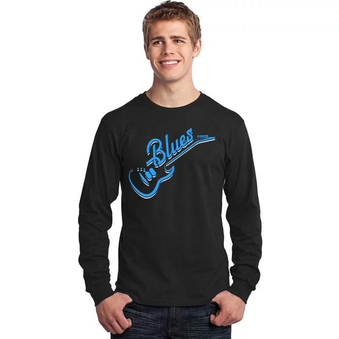 Blues Guitar Jazz Music Lover Tall Long Sleeve T-Shirt