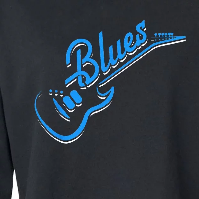 Blues Guitar Jazz Music Guitarist Blues Cropped Pullover Crew