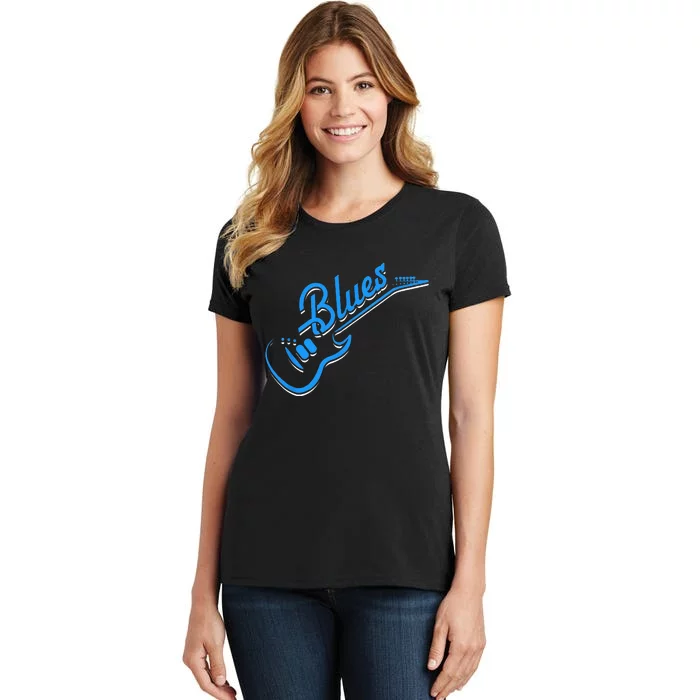 Blues Guitar Jazz Music Guitarist Blues Women's T-Shirt