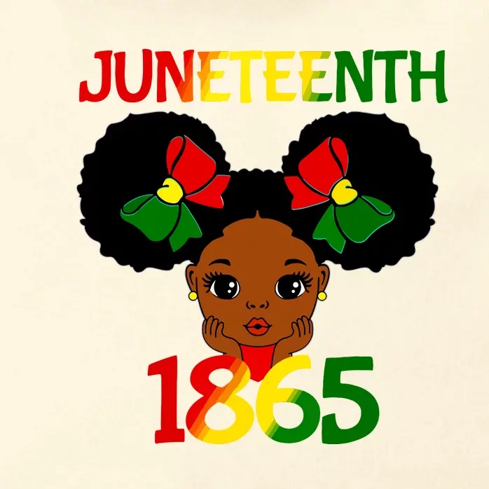 Black Girl Juneteenth 1865 Celebration Zip Tote Bag