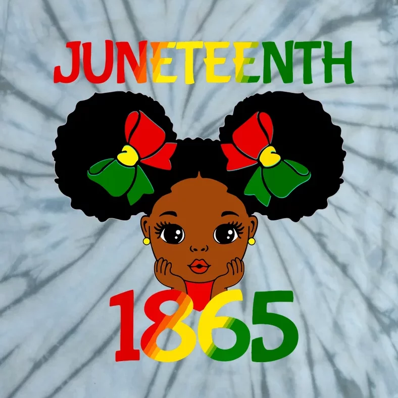 Black Girl Juneteenth 1865 Celebration Tie-Dye T-Shirt