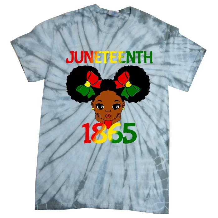 Black Girl Juneteenth 1865 Celebration Tie-Dye T-Shirt