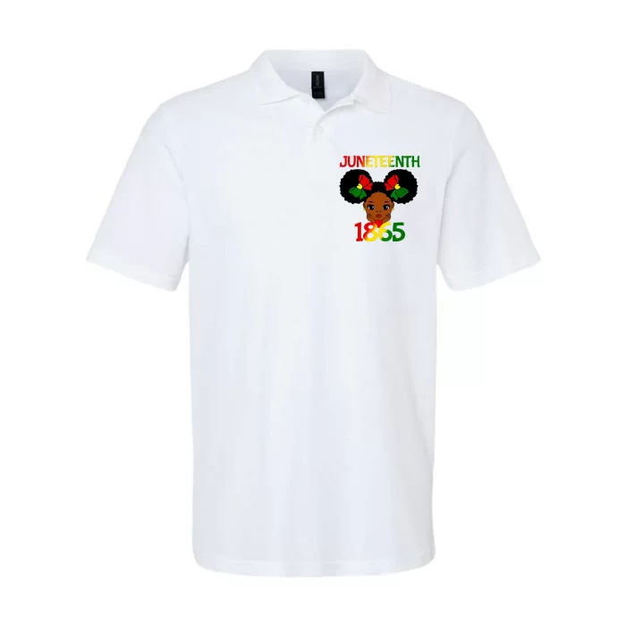 Black Girl Juneteenth 1865 Celebration Softstyle Adult Sport Polo