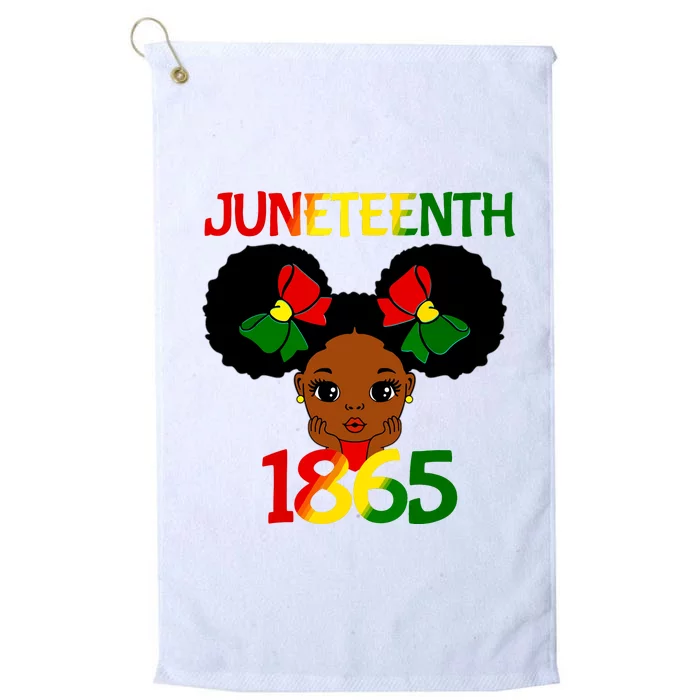 Black Girl Juneteenth 1865 Celebration Platinum Collection Golf Towel