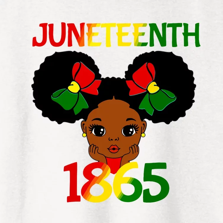 Black Girl Juneteenth 1865 Celebration Women's Crop Top Tee