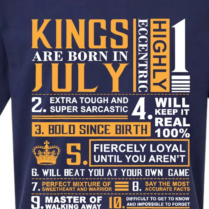 Birthday Gifts Kings Are Born In July Sueded Cloud Jersey T-Shirt