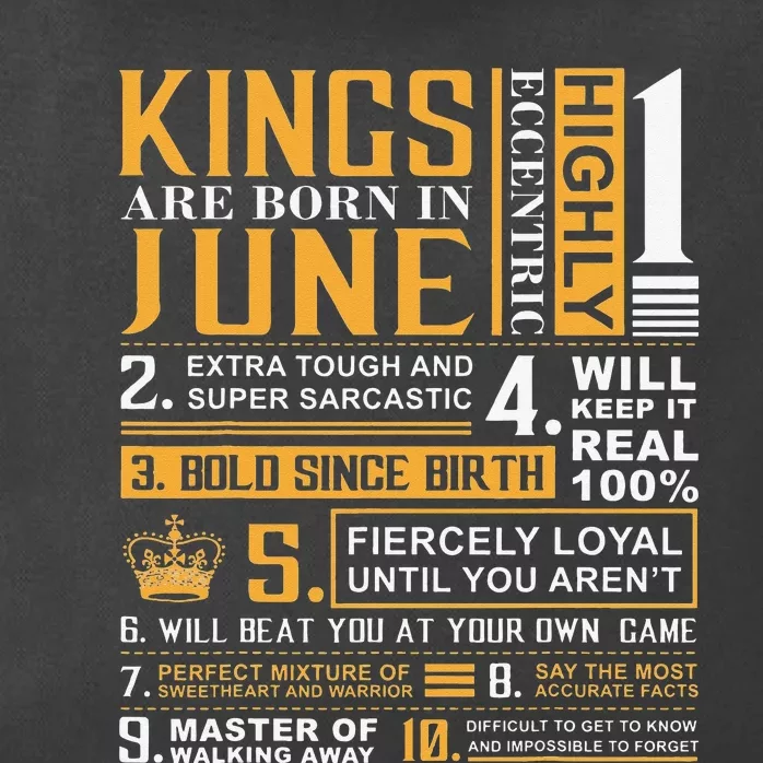 Birthday Gifts Kings are Born In June Zip Tote Bag