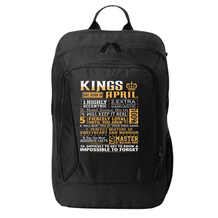 Birthday Gifts Kings Are Born In April City Backpack