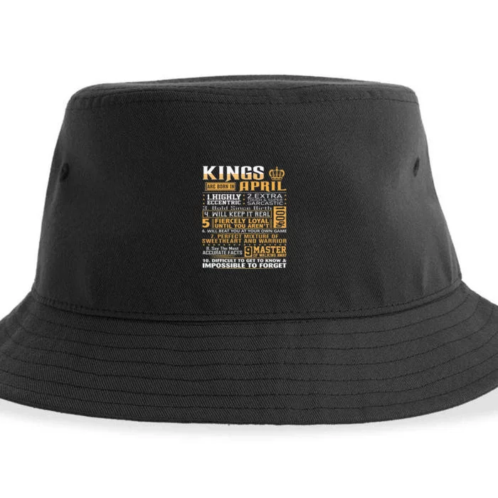 Birthday Gifts Kings Are Born In April Sustainable Bucket Hat