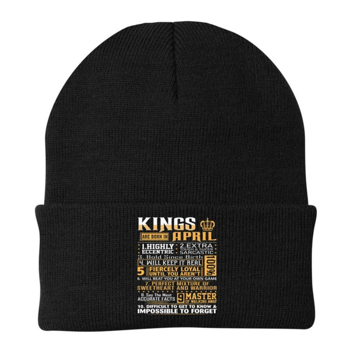 Birthday Gifts Kings Are Born In April Knit Cap Winter Beanie