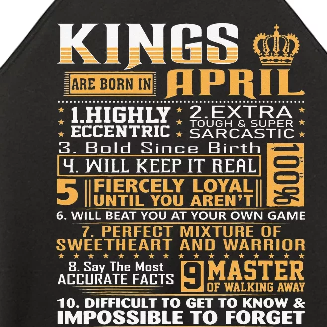 Birthday Gifts Kings Are Born In April Women’s Perfect Tri Rocker Tank