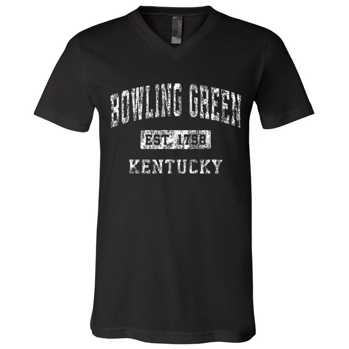 Bowling Green Kentucky Ky Vintage Established Sports Design V-Neck T-Shirt