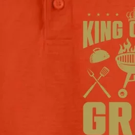 Bbq Grilling King Of The Grill Funny Barbecue Gift Dry Zone Grid Performance Polo