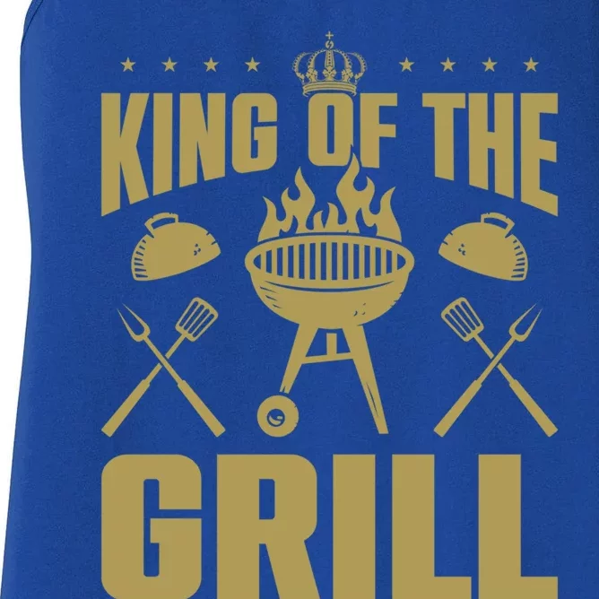 Bbq Grilling King Of The Grill Funny Barbecue Gift Women's Racerback Tank