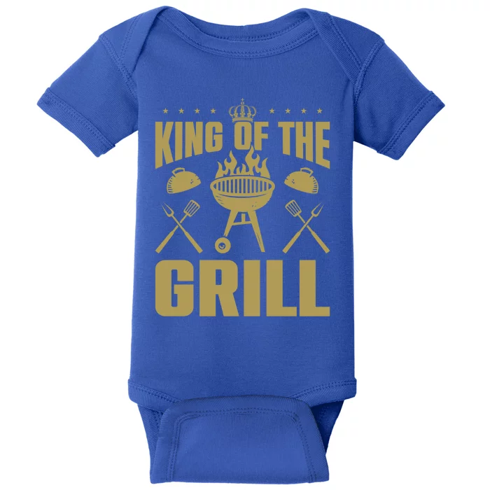 Bbq Grilling King Of The Grill Funny Barbecue Gift Baby Bodysuit