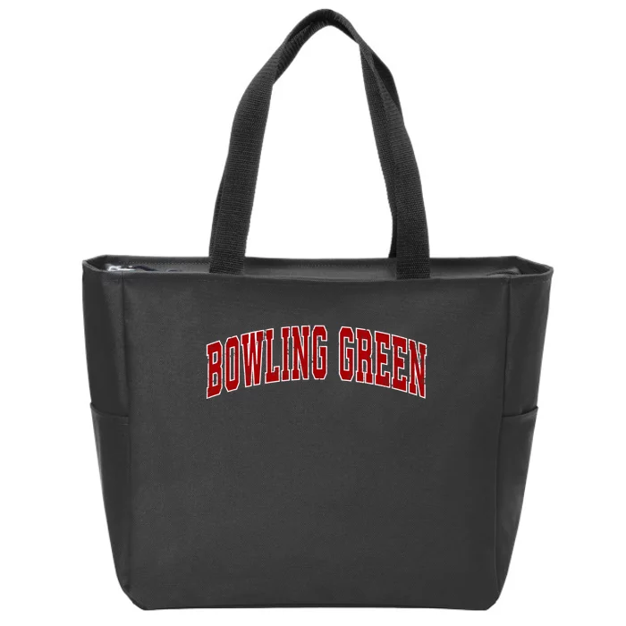 Bowling Green Kentucky Ky Vintage Sports Design Red Design Meaningful Gift Zip Tote Bag