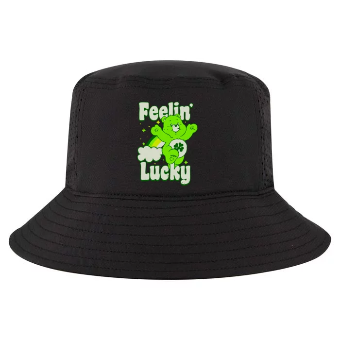 Bears Good Luck Bear Jumping Feelin Lucky Distressed Cool Comfort Performance Bucket Hat