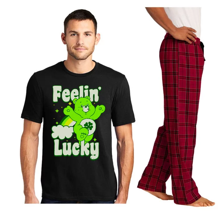 Bears Good Luck Bear Jumping Feelin Lucky Distressed Pajama Set