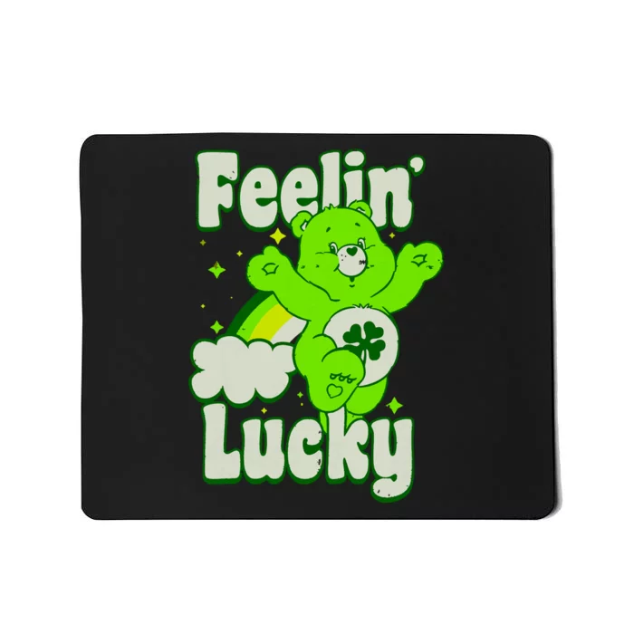 Bears Good Luck Bear Jumping Feelin Lucky Distressed Mousepad