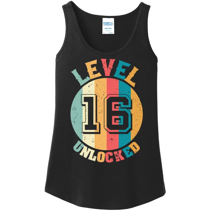 Birthday Gift Level Unlocked 16 Years Ladies Essential Tank