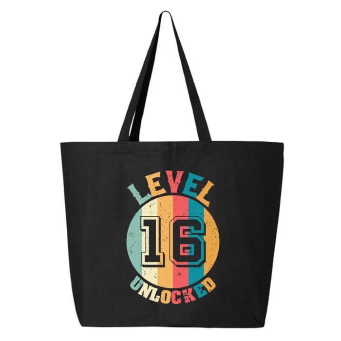 Birthday Gift Level Unlocked 16 Years 25L Jumbo Tote