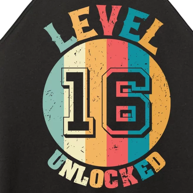 Birthday Gift Level Unlocked 16 Years Women’s Perfect Tri Rocker Tank