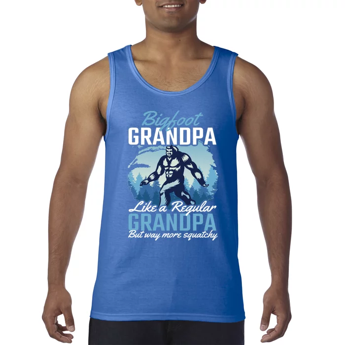 Bigfoot Grandpa Like A Regular Grandpa But Way More Squatchy Gift Tank Top