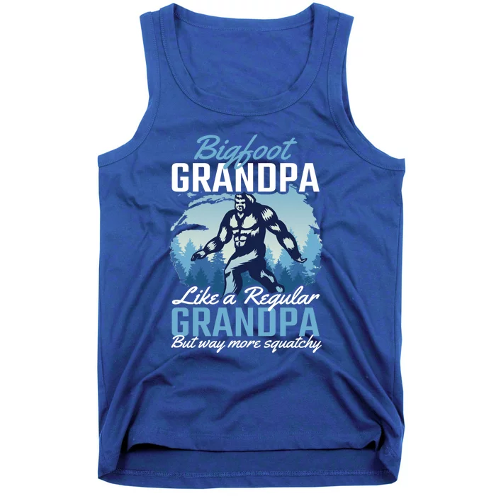 Bigfoot Grandpa Like A Regular Grandpa But Way More Squatchy Gift Tank Top