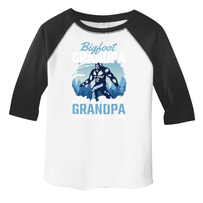 Bigfoot Grandpa Like A Regular Grandpa But Way More Squatchy Gift Toddler Fine Jersey T-Shirt