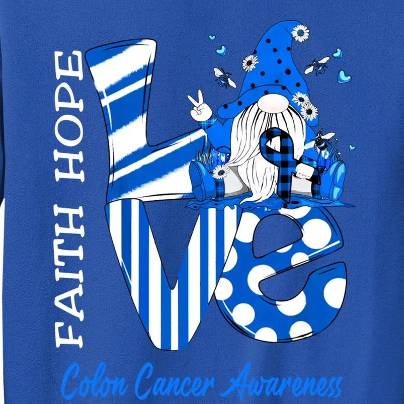 Bee Gnome Love Colon Cancer Awareness Gift Tall Sweatshirt