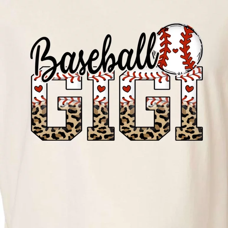 Baseball Gigi Leopard Ballpark Gigi Baseball Mom Mothers Day Garment-Dyed Women's Muscle Tee