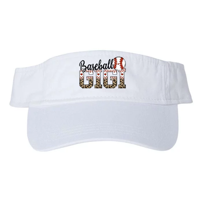 Baseball Gigi Leopard Ballpark Gigi Baseball Mom Mothers Day Valucap Bio-Washed Visor