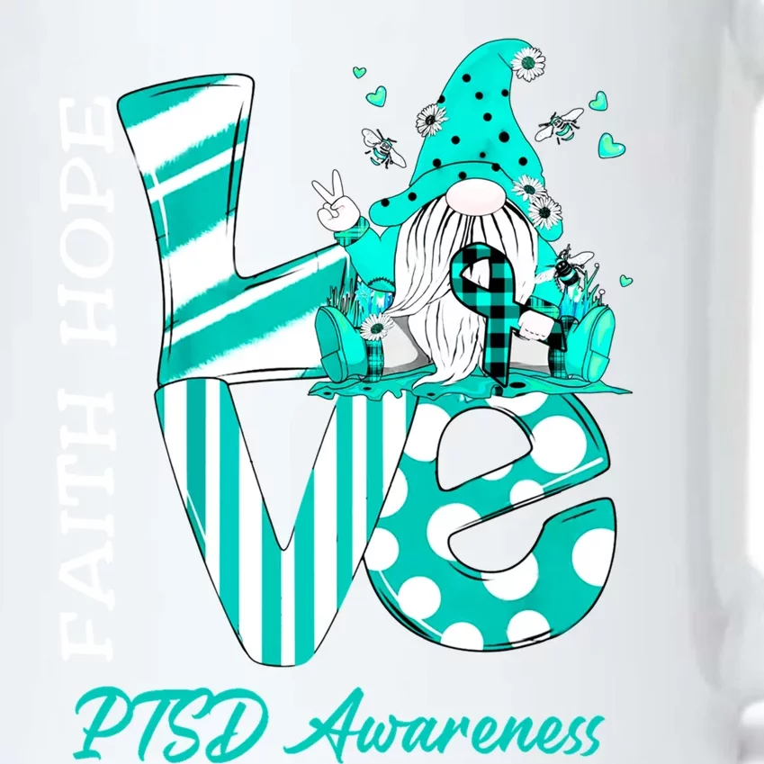 Bee Gnome Love Ptsd Awareness Gift Black Color Changing Mug