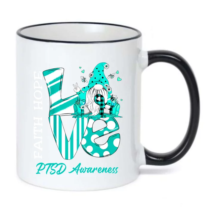 Bee Gnome Love Ptsd Awareness Gift Black Color Changing Mug