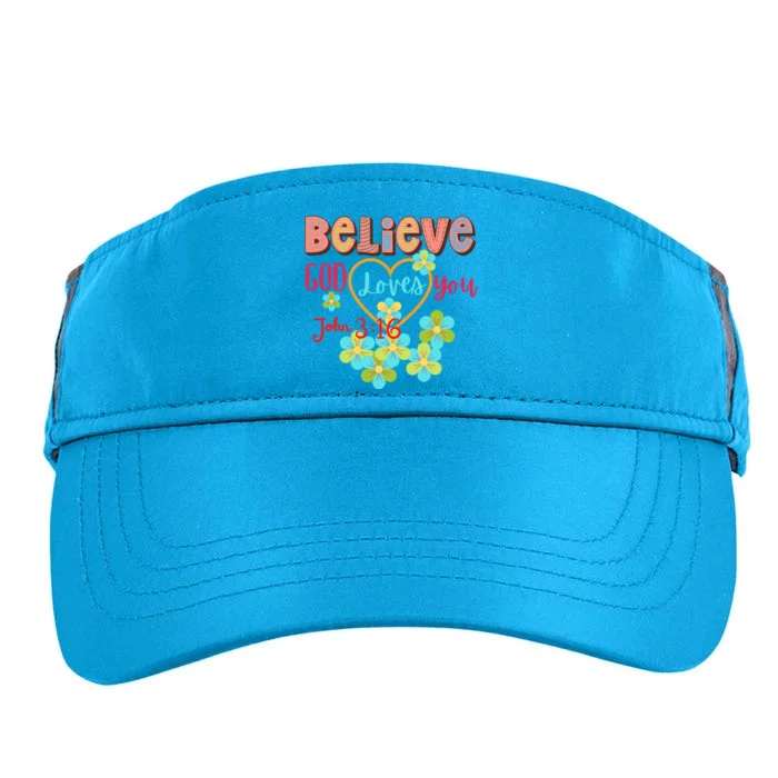 Believe God Loves You/ Bible Verse Positive Funny Gift Adult Drive Performance Visor