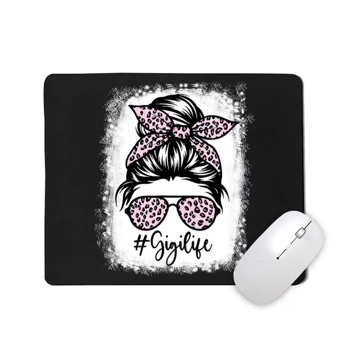 Bleached Gigi Life Messy Bun Leopard Print Mothers Day Mousepad