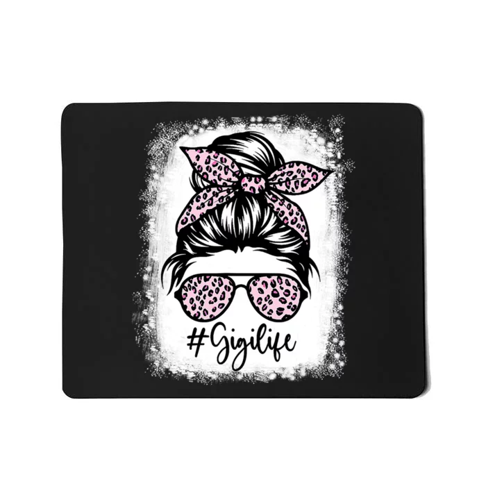 Bleached Gigi Life Messy Bun Leopard Print Mothers Day Mousepad