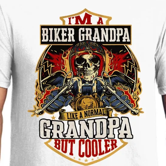 Biker Grandpa Like A Normal Grandpa But Cooler Pajama Set