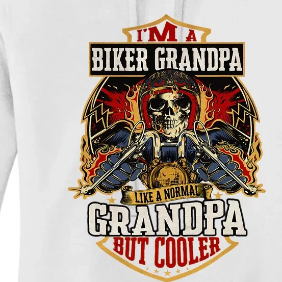 Biker Grandpa Like A Normal Grandpa But Cooler Women's Pullover Hoodie