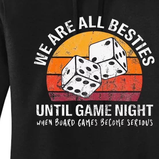 Board Games Lucky Game Night Tabletop Boardgamers Meeple Women's Pullover Hoodie